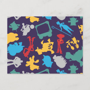Toy Story 5 Character Silhouette Pattern Postcard