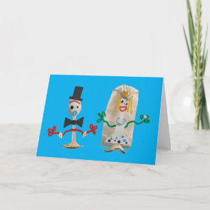 Toy Story 5 Forky & Karen Beverly Wedding Card