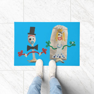 Toy Story 5 Forky & Karen Beverly Wedding Doormat