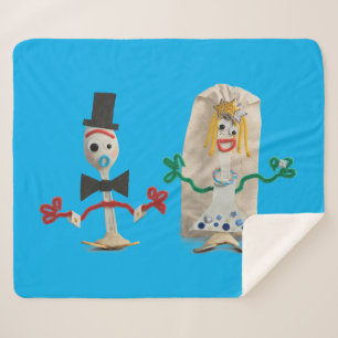 Toy Story 5   Forky & Karen Beverly Wedding Sherpa Blanket