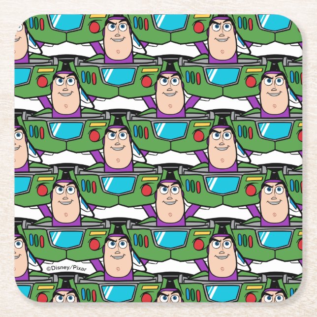 Toy Story 5 | Galactic Buzz Lightyear Squadron Square Paper Coaster (Front)