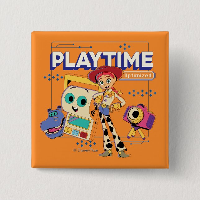 Toy Story 5 | Jessie Playtime Optimized Tech 2 Inch Square Button (Front)