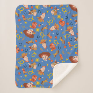 Toy Story 5 Woody, Jessie & Bullseye Roundup Sherpa Blanket