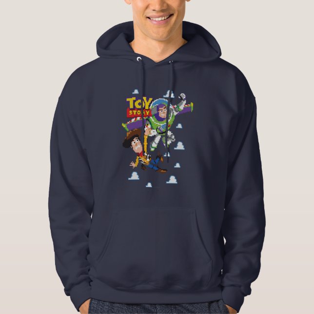 Toy Story 8Bit Woody and Buzz Lightyear Hoodie (Front)