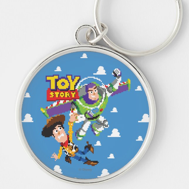 Toy Story 8Bit Woody and Buzz Lightyear Keychain (Front)