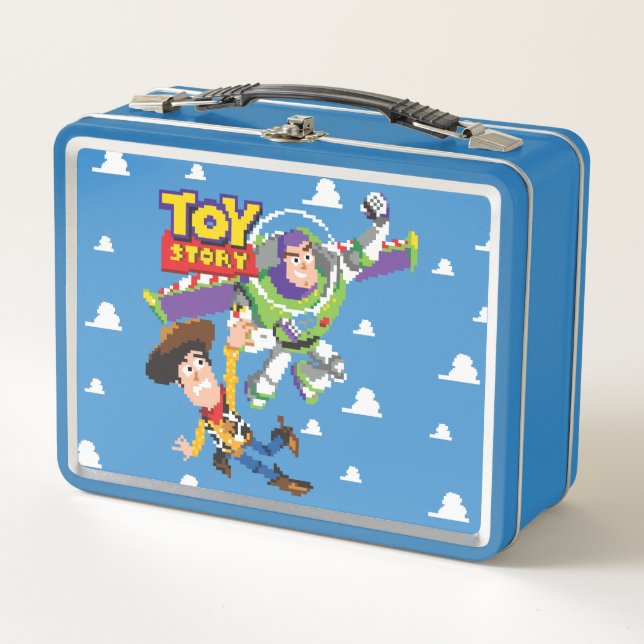 Toy Story 8Bit Woody and Buzz Lightyear Metal Lunch Box (Front)