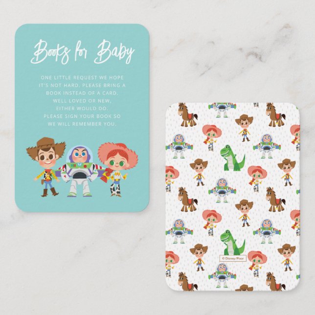 Toy Story Baby Shower Books for Baby Insert Card (Front/Back)