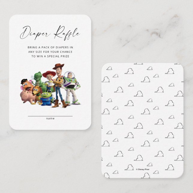 Toy Story Baby Shower Diaper Raffle Insert Card (Front/Back)