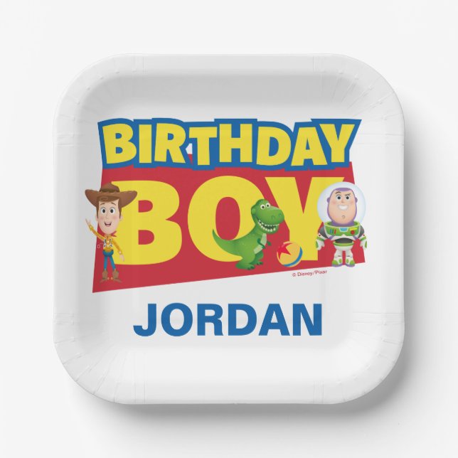 Toy Story Birthday Boy Paper Plate (Front)