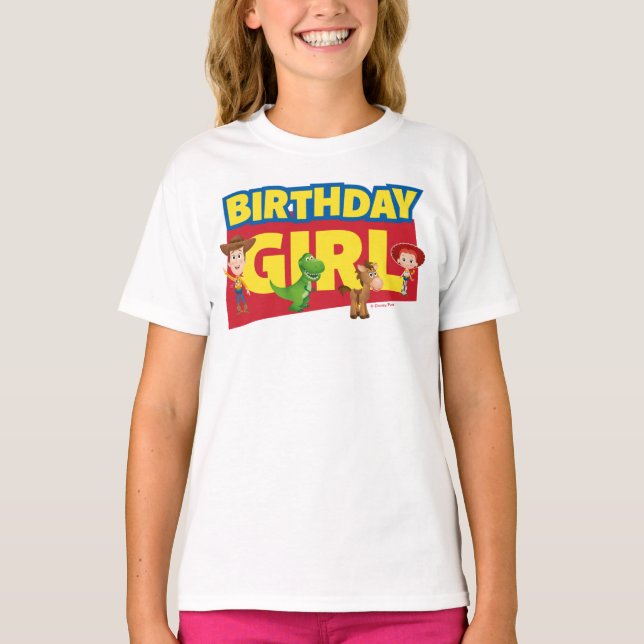 Toy Story | Birthday Girl - Name & Age T-Shirt (Front)