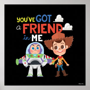 Toy Story   Buzz and Woody Cartoon Poster
