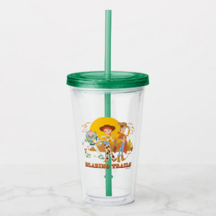 Toy Story Buzz, Jessie, Woody "Blazing Trails" Acrylic Tumbler