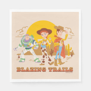 Toy Story Buzz, Jessie, Woody "Blazing Trails" Napkin