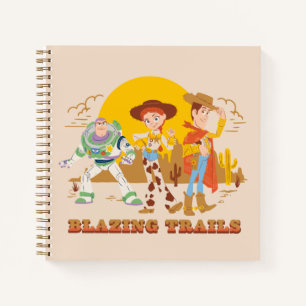 Toy Story Buzz, Jessie, Woody "Blazing Trails" Notebook
