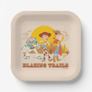 Toy Story Buzz, Jessie, Woody "Blazing Trails" Paper Plate