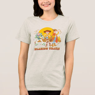 Toy Story Buzz, Jessie, Woody "Blazing Trails" Tri-Blend Shirt