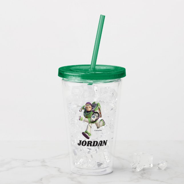 Toy Story - Buzz Lightyear | Add Your Name Acrylic Tumbler (Back Ice)