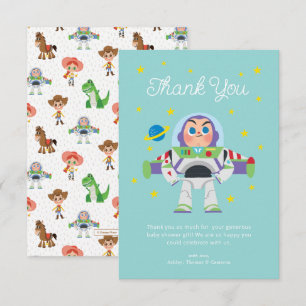 Toy Story   Buzz Lightyear Birthday Thank You Card
