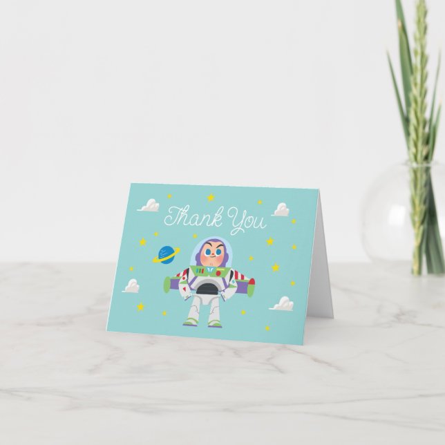 Toy Story | Buzz Lightyear Birthday Thank You Card (Front)