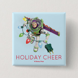 Toy Story   Buzz Lightyear Decorating Christmas 2 Inch Square Button