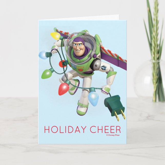 Toy Story | Buzz Lightyear Decorating Christmas Holiday Card (Front)