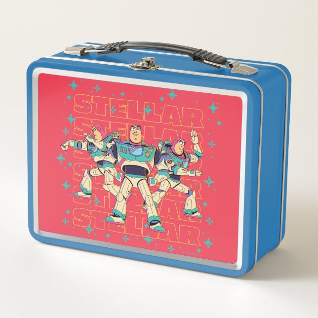 Toy Story Buzz Lightyear "STELLAR" Metal Lunch Box (Front)