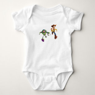 Toy Story Buzz Lightyear Woody running Baby Bodysuit