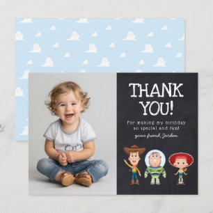 Toy Story Chalkboard Birthday Thank You Card