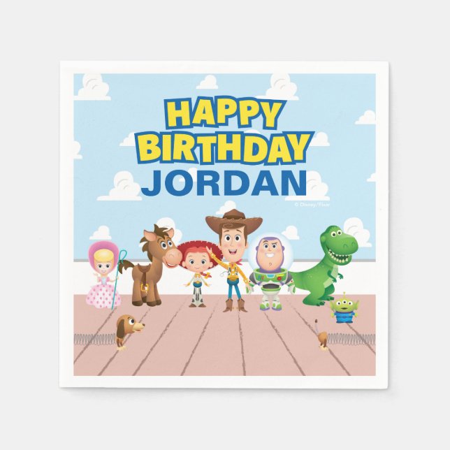 Toy Story Character Birthday Napkin (Front)