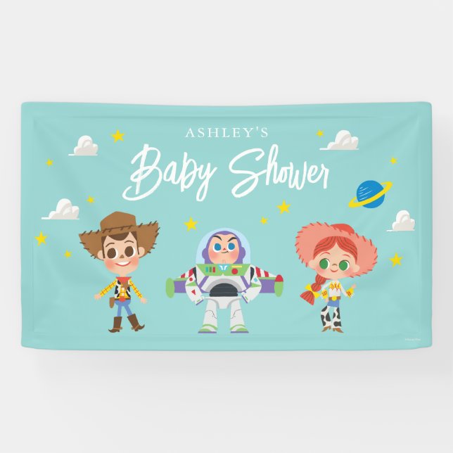 Toy Story Characters Baby Shower Banner (Horizontal)