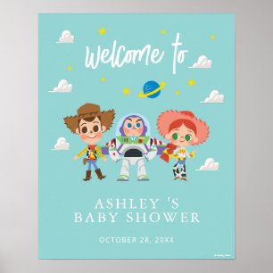 Toy Story Characters Baby Shower Welcome Sign