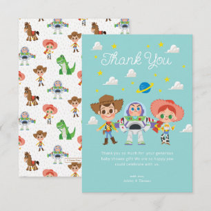 Toy Story Characters Birthday Thank You Card