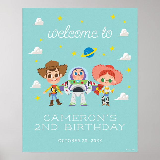 Toy Story Characters Birthday Welcome Sign (Front)
