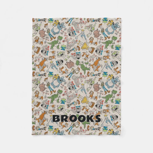 Toy Story Characters Pattern Name Blanket (Front)