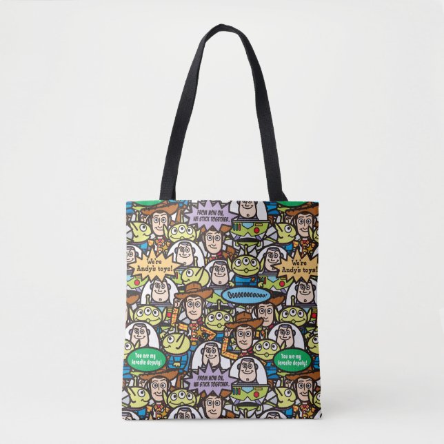 Toy Story | Cute Toy Pattern Tote Bag (Front)