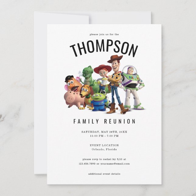 Toy Story Family Reunion Invitation (Front)