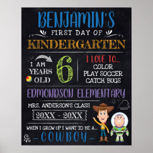 Toy Story First or Last Day of School Poster