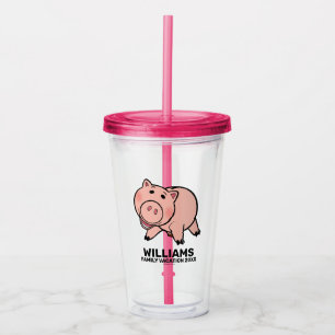Toy Story Hamm   Family Vacation Acrylic Tumbler