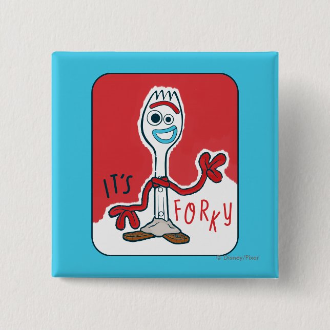 Toy Story | It's Forky 2 Inch Square Button (Front)