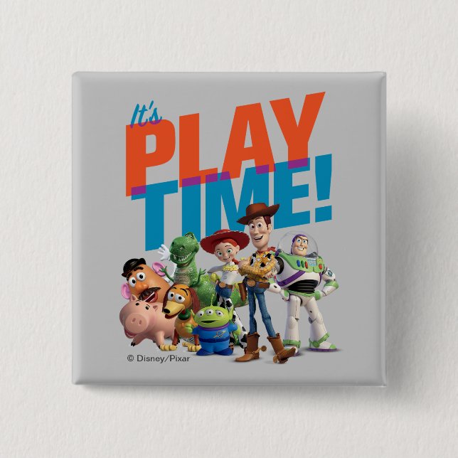 Toy Story | It's Play Time 2 Inch Square Button (Front)
