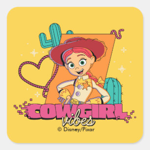 Toy Story Jessie "Cowgirl Vibes" Square Sticker