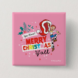 Toy Story Jessie   Merry Christmas Y'all 2 Inch Square Button
