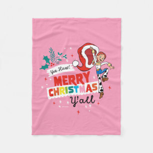 Toy Story Jessie   Merry Christmas Y'all Fleece Blanket