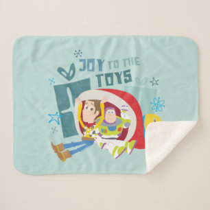 Toy Story   Joy to the Toys Sherpa Blanket