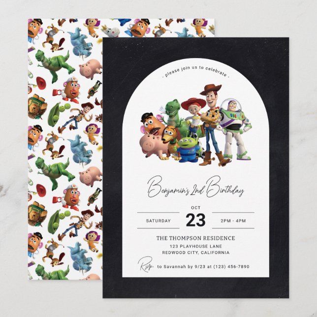 Toy Story Kid's Birthday Invitation (Front/Back)