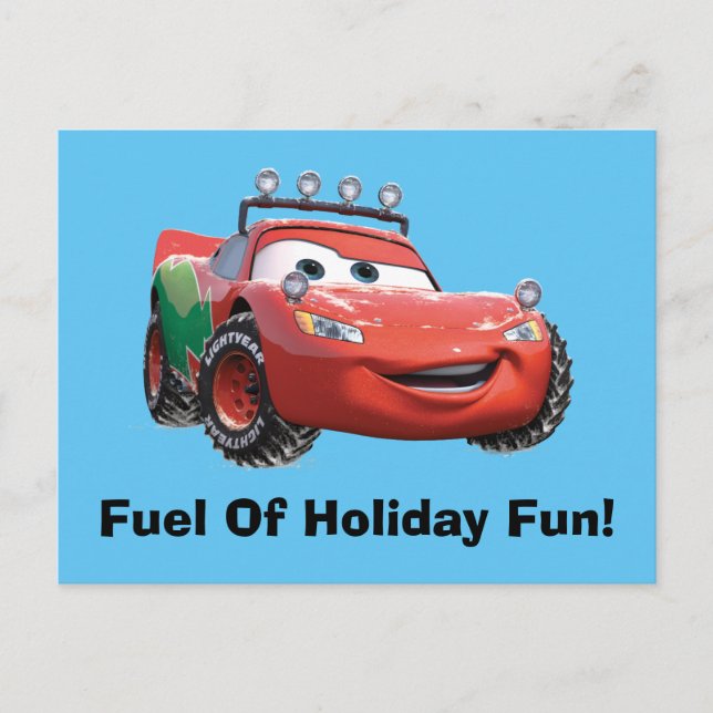 Toy Story | Lightning McQueen Looking Good Holiday Postcard (Front)