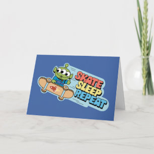 Toy Story   Little Green Men Skate Sleep Repeat Card