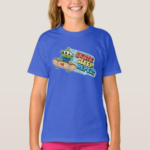 Toy Story Little Green Men Skate Sleep Repeat T-Shirt