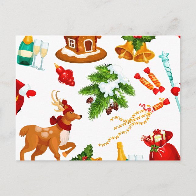 Toy Story | Merry Christmas Pattern Cute  Holiday Postcard (Front)