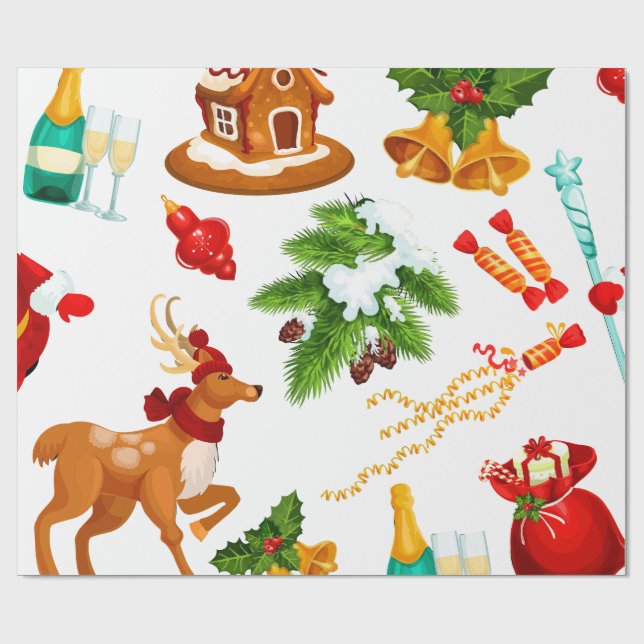 Toy Story | Merry Christmas Pattern Cute Wrapping Paper (Flat)